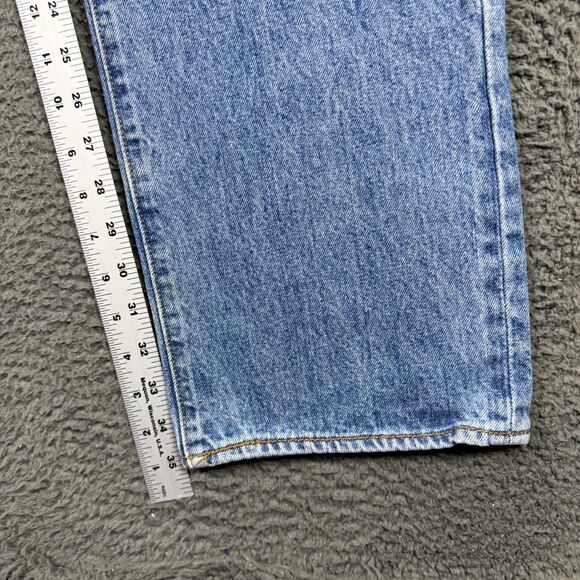 Levis 501 Jeans Mens 36x36 Blue Straight Fit Button Fly Light Wash Denim Pants - Picture 15 of 16